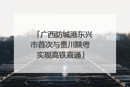 广西防城港东兴市首次与贵川陕粤实现高铁直通