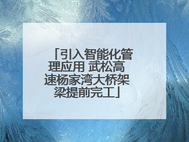 引入智能化管理应用 武松高速杨家湾大桥架梁提前完工