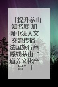 提升茅山知名度 加强中法人文交流传播 法国旅行商踩线茅山“道养文化产品”