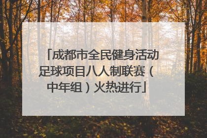 成都市全民健身活动足球项目八人制联赛（中年组）火热进行