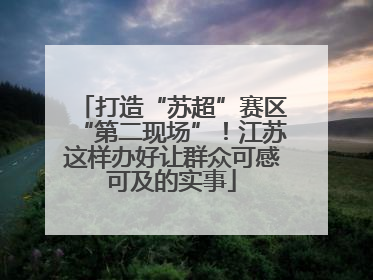 打造“苏超”赛区“第二现场”！江苏这样办好让群众可感可及的实事