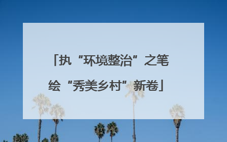 执“环境整治”之笔 绘“秀美乡村”新卷