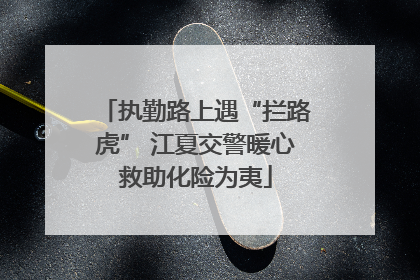 执勤路上遇“拦路虎” 江夏交警暖心救助化险为夷