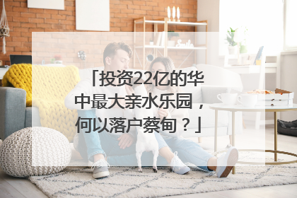 投资22亿的华中最大亲水乐园，何以落户蔡甸？