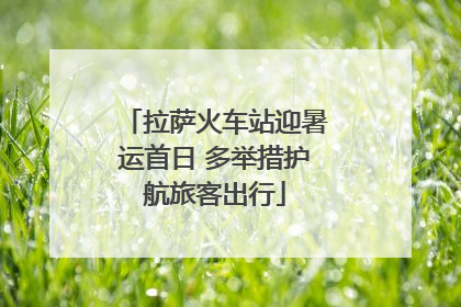 拉萨火车站迎暑运首日 多举措护航旅客出行