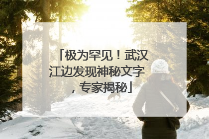 极为罕见！武汉江边发现神秘文字，专家揭秘