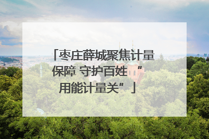 枣庄薛城聚焦计量保障 守护百姓 “用能计量关”