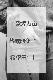 敦煌万亩盐碱地变“希望田”