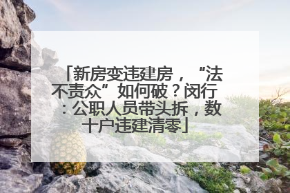 新房变违建房，“法不责众”如何破？闵行：公职人员带头拆，数十户违建清零