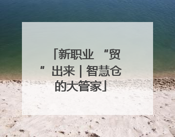 新职业 “贸”出来｜智慧仓的大管家