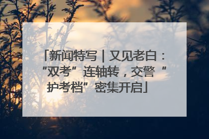 新闻特写｜又见老白：“双考”连轴转，交警“护考档”密集开启