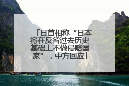 日首相称“日本将在反省过去历史基础上不做侵略国家”，中方回应