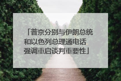 普京分别与伊朗总统和以色列总理通电话 强调重启谈判重要性