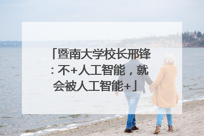 暨南大学校长邢锋：不+人工智能，就会被人工智能+