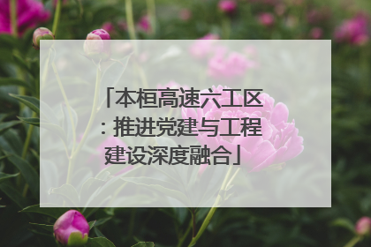 本桓高速六工区：推进党建与工程建设深度融合