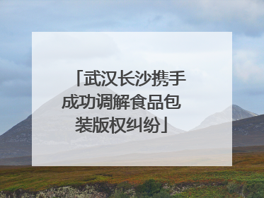 武汉长沙携手成功调解食品包装版权纠纷