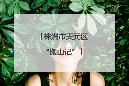 株洲市天元区“搬山记”