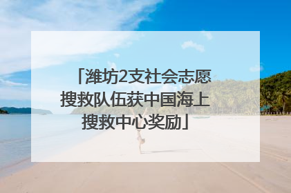 潍坊2支社会志愿搜救队伍获中国海上搜救中心奖励