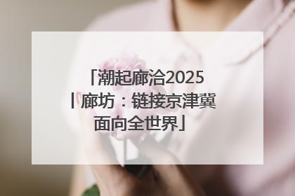 潮起廊洽2025丨廊坊：链接京津冀 面向全世界