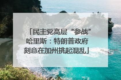 民主党高层“参战” 哈里斯：特朗普政府刻意在加州挑起混乱