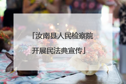 汝南县人民检察院开展民法典宣传