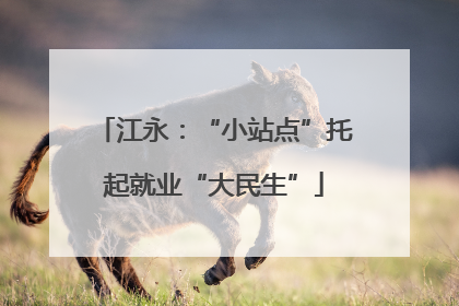 江永：“小站点”托起就业“大民生”
