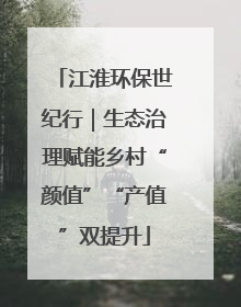江淮环保世纪行｜生态治理赋能乡村“颜值”“产值”双提升