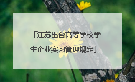 江苏出台高等学校学生企业实习管理规定