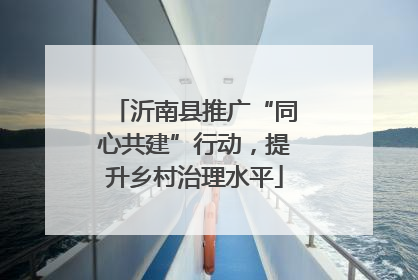 沂南县推广“同心共建”行动，提升乡村治理水平