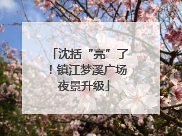 沈括“亮”了！镇江梦溪广场夜景升级