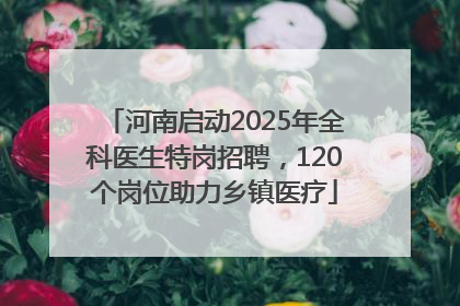 河南启动2025年全科医生特岗招聘，120个岗位助力乡镇医疗