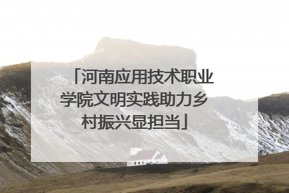 河南应用技术职业学院文明实践助力乡村振兴显担当
