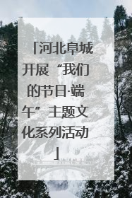 河北阜城开展“我们的节日·端午”主题文化系列活动