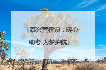 泰兴黄桥镇：暖心助考 为梦护航