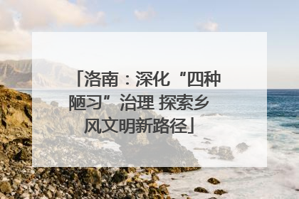洛南：深化“四种陋习”治理 探索乡风文明新路径