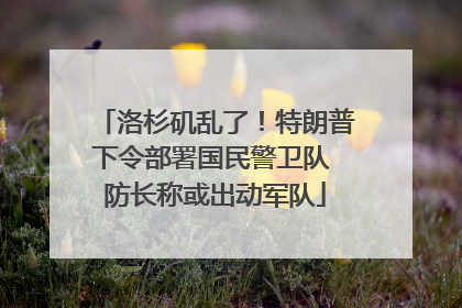 洛杉矶乱了！特朗普下令部署国民警卫队 防长称或出动军队