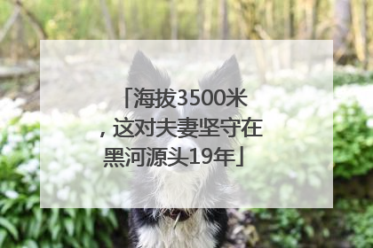 海拔3500米，这对夫妻坚守在黑河源头19年