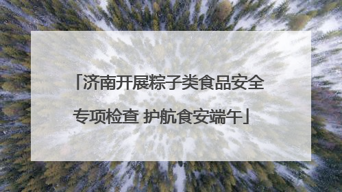 济南开展粽子类食品安全专项检查 护航食安端午