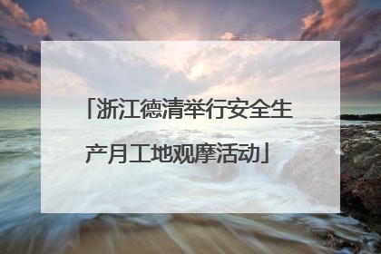浙江德清举行安全生产月工地观摩活动