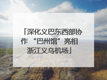 深化义巴东西部协作 “巴州馆”亮相浙江义乌机场