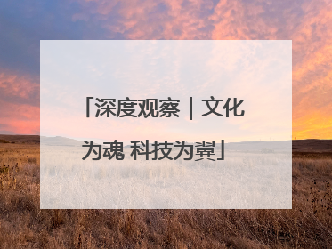 深度观察｜文化为魂 科技为翼