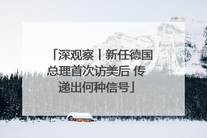深观察丨新任德国总理首次访美后 传递出何种信号