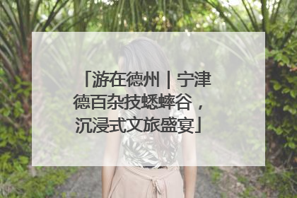 游在德州｜宁津德百杂技蟋蟀谷，沉浸式文旅盛宴