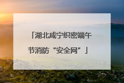 湖北咸宁织密端午节消防“安全网”