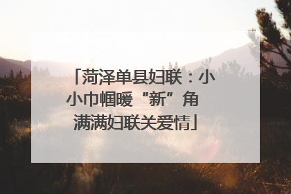 菏泽单县妇联：小小巾帼暖“新”角 满满妇联关爱情