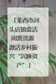 莱西市河头店镇盘活闲置资源 激活乡村振兴“沉睡资产”