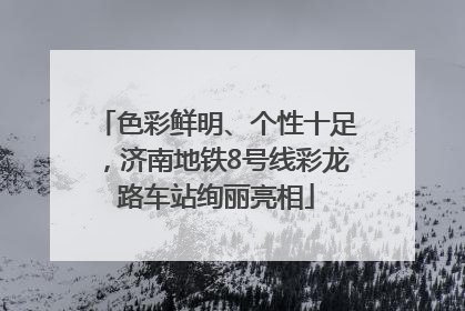 色彩鲜明、个性十足，济南地铁8号线彩龙路车站绚丽亮相