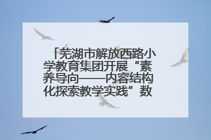 芜湖市解放西路小学教育集团开展“素养导向——内容结构化探索教学实践”数学专题研讨活动