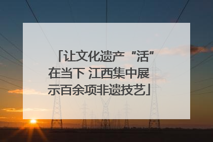 让文化遗产“活”在当下 江西集中展示百余项非遗技艺
