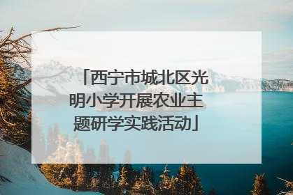 西宁市城北区光明小学开展农业主题研学实践活动